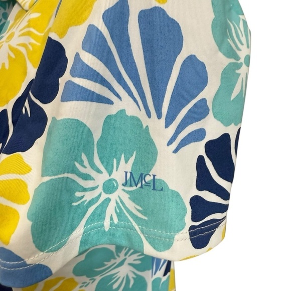 J. McLaughlin Dorte Short Sleeve Pleated Tennis Dress Blue Floral Print NWT - Picture 6 of 14